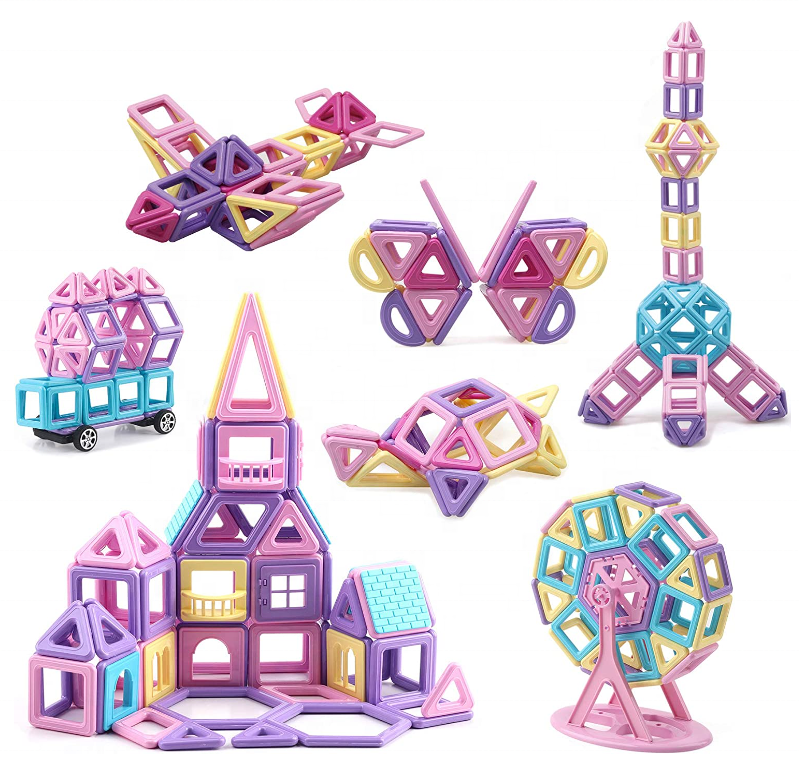 Marble run with magnetic connectors, Magnetic building elements for marbles, Magnetic roller coaster for marbles, Marble run with magnetic twists,