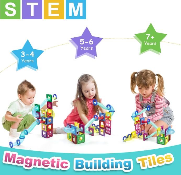 Magnetic ball run, Marble run with magnets, Magnetic marble race, Magnetized marble roller coaster, Magnetic marble building set,