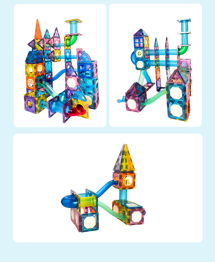 Magnetic marble run, Magnetic marble track, Magnetized marble maze,