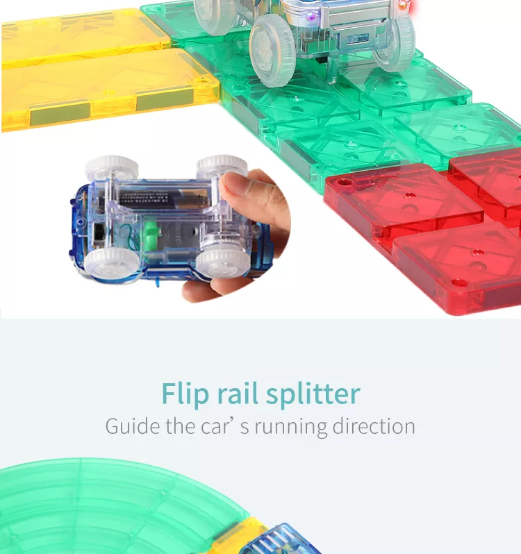 Marble run with magnetic connectors, Magnetic building elements for marbles, Magnetic roller coaster for marbles, Marble run with magnetic twists,