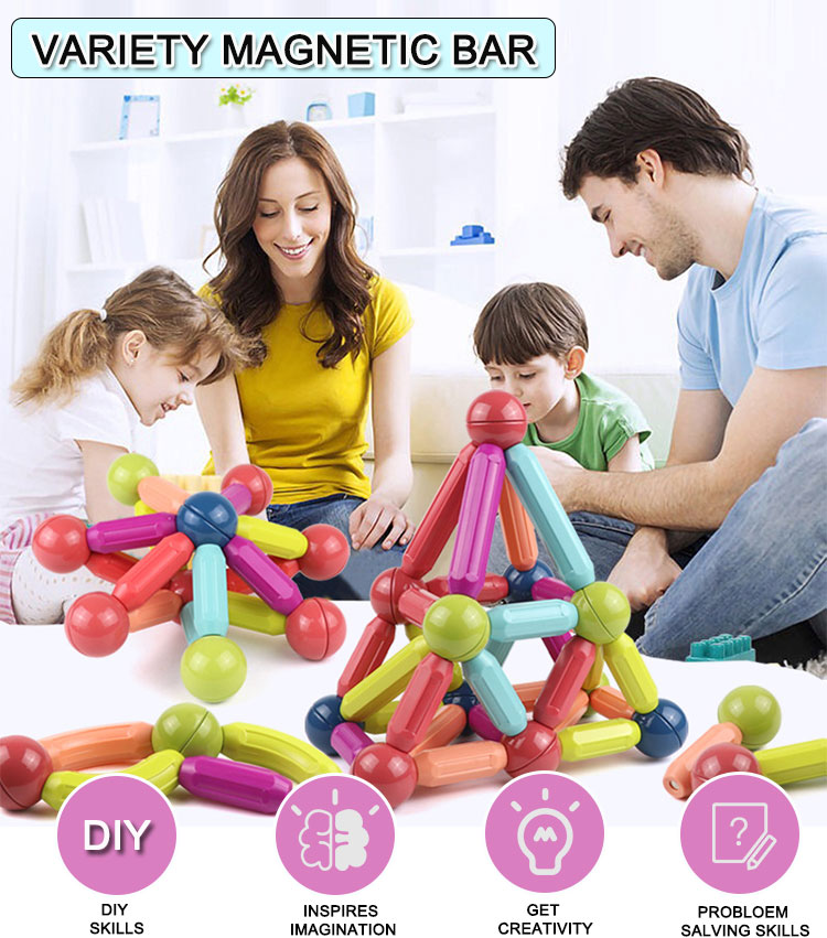 Marble run with magnetic connectors, Magnetic building elements for marbles, Magnetic roller coaster for marbles, Marble run with magnetic twists,