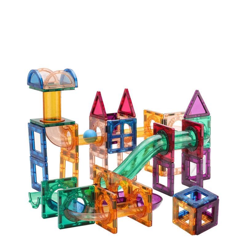 magnetic marble run, magnetic pipeline set