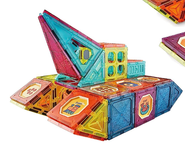 Magnetic tiles, Building blocks,