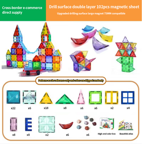 Magnetic construction toys, Magnetic shapes, Learning magnets,